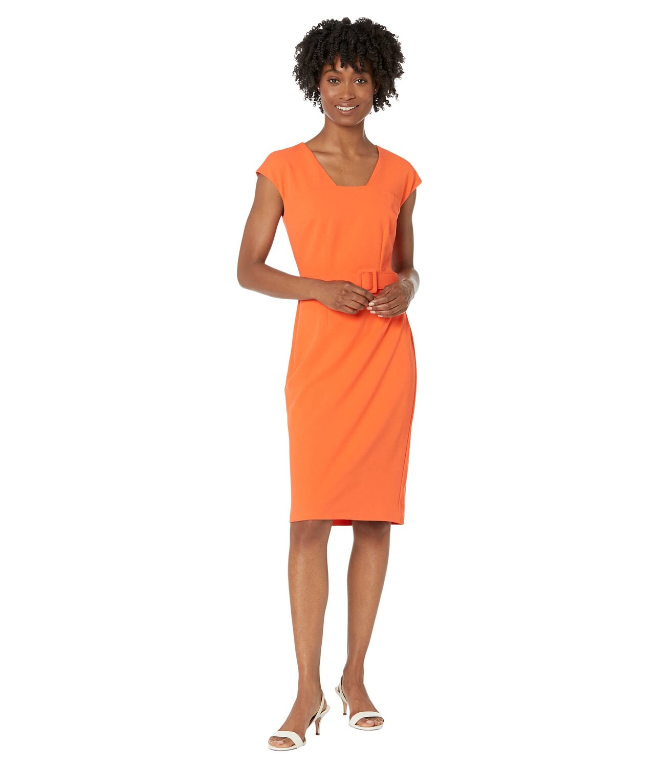 

Платье Maggy London, Petite Square Neck Midi Dress