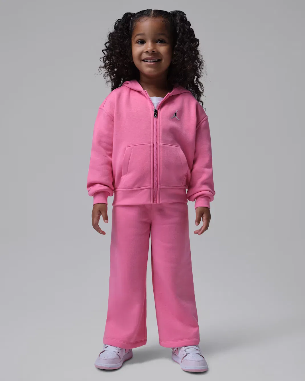 Комплект Jordan Brooklyn Fleece (худи на молнии и брюки) для малышей, Gym Pink