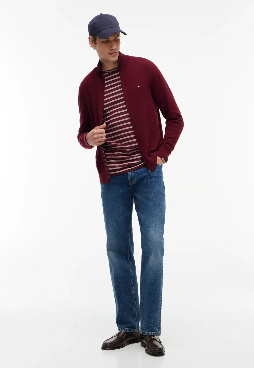 Пима - кардиган Tommy Hilfiger, Burgundy — фото 2
