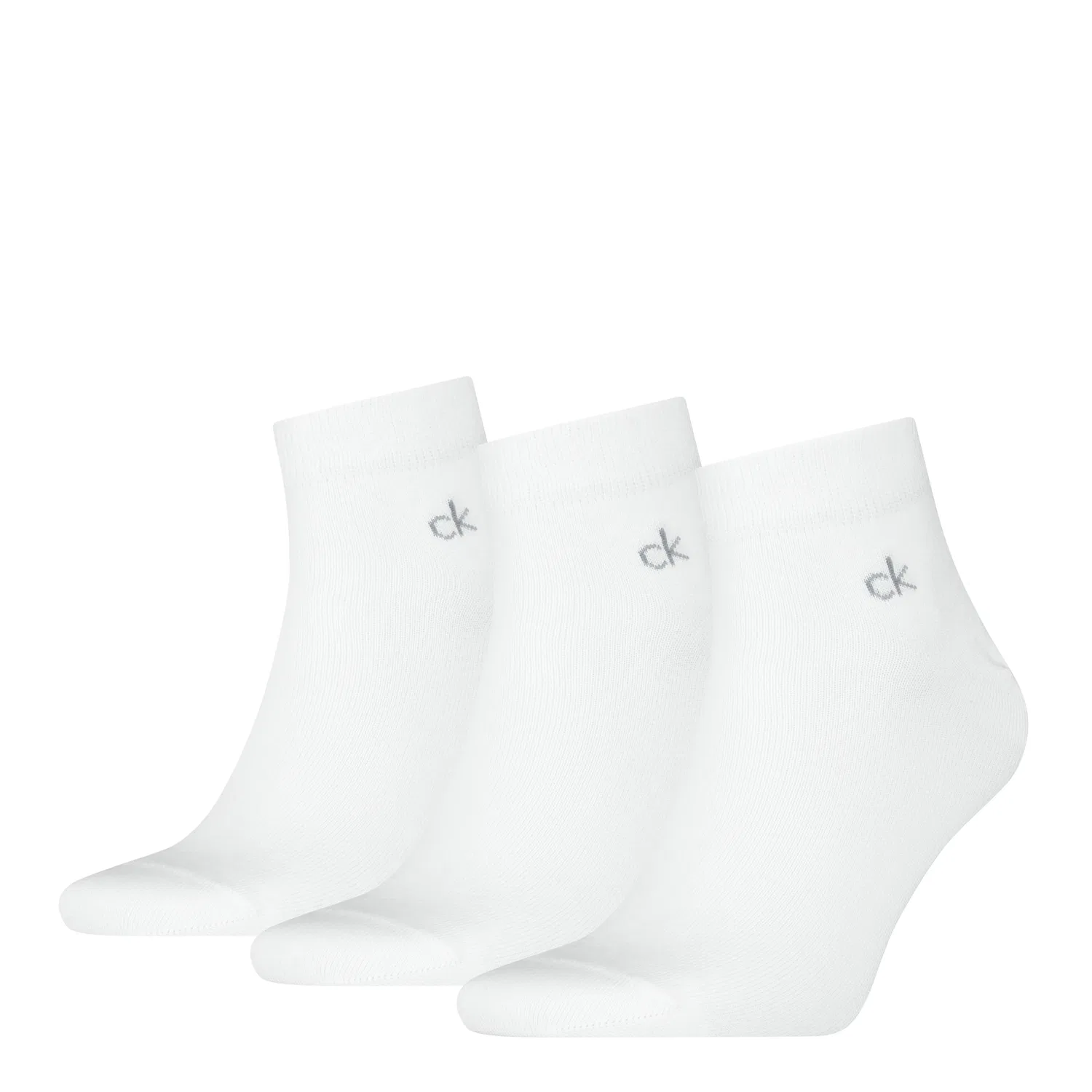 Мужские короткие носки с рифлением Calvin Klein, White