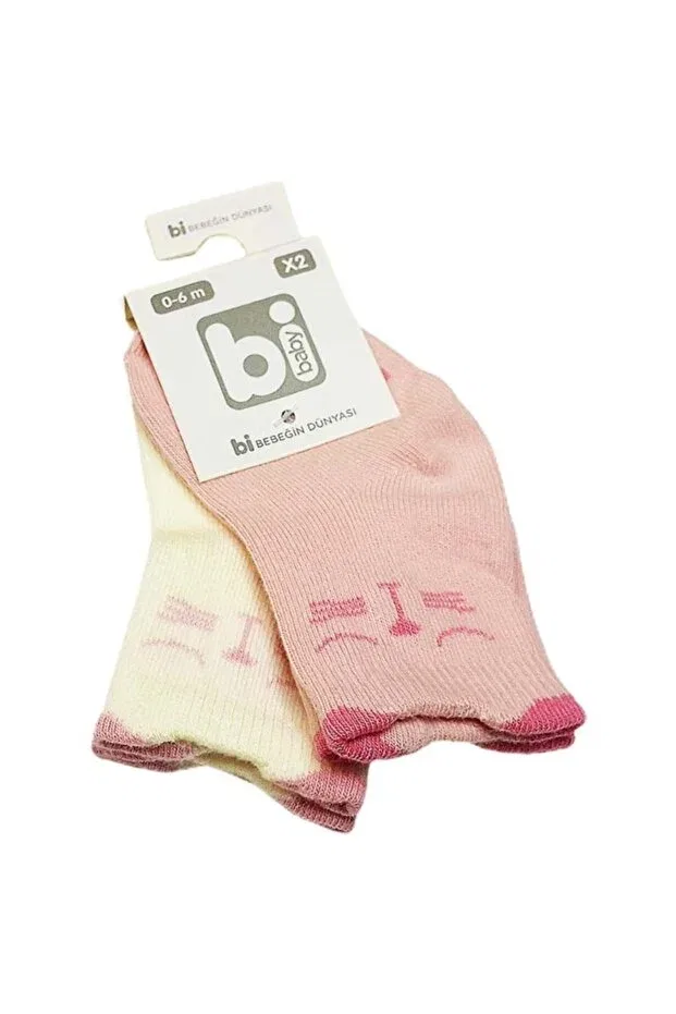 Детские носки для девочек хлопковые 2 пары Babette Socks Bibaby, Multicolor