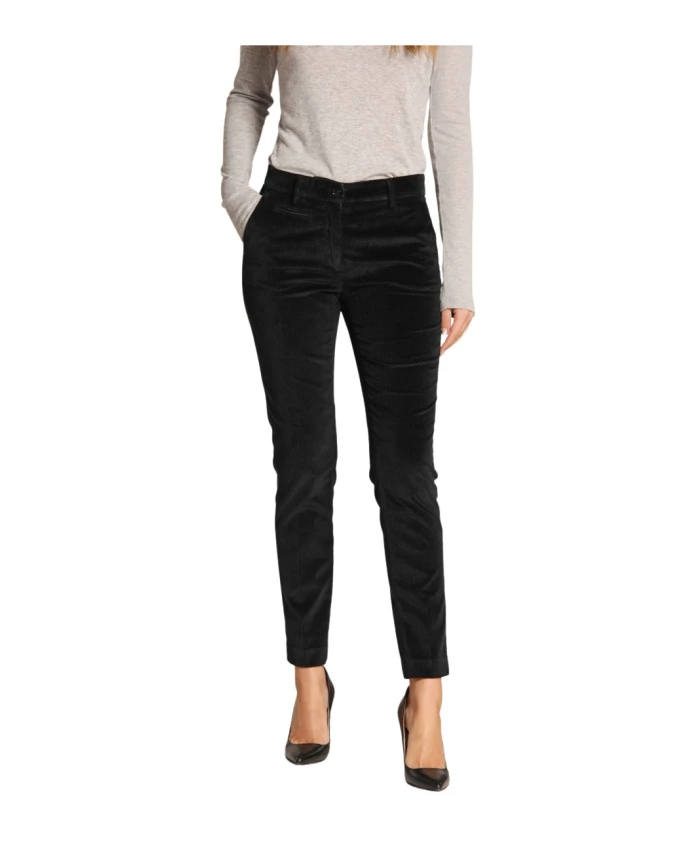 

Черные вельветовые брюки, зауженного кроя в стиле чинос. Mason'S, черный