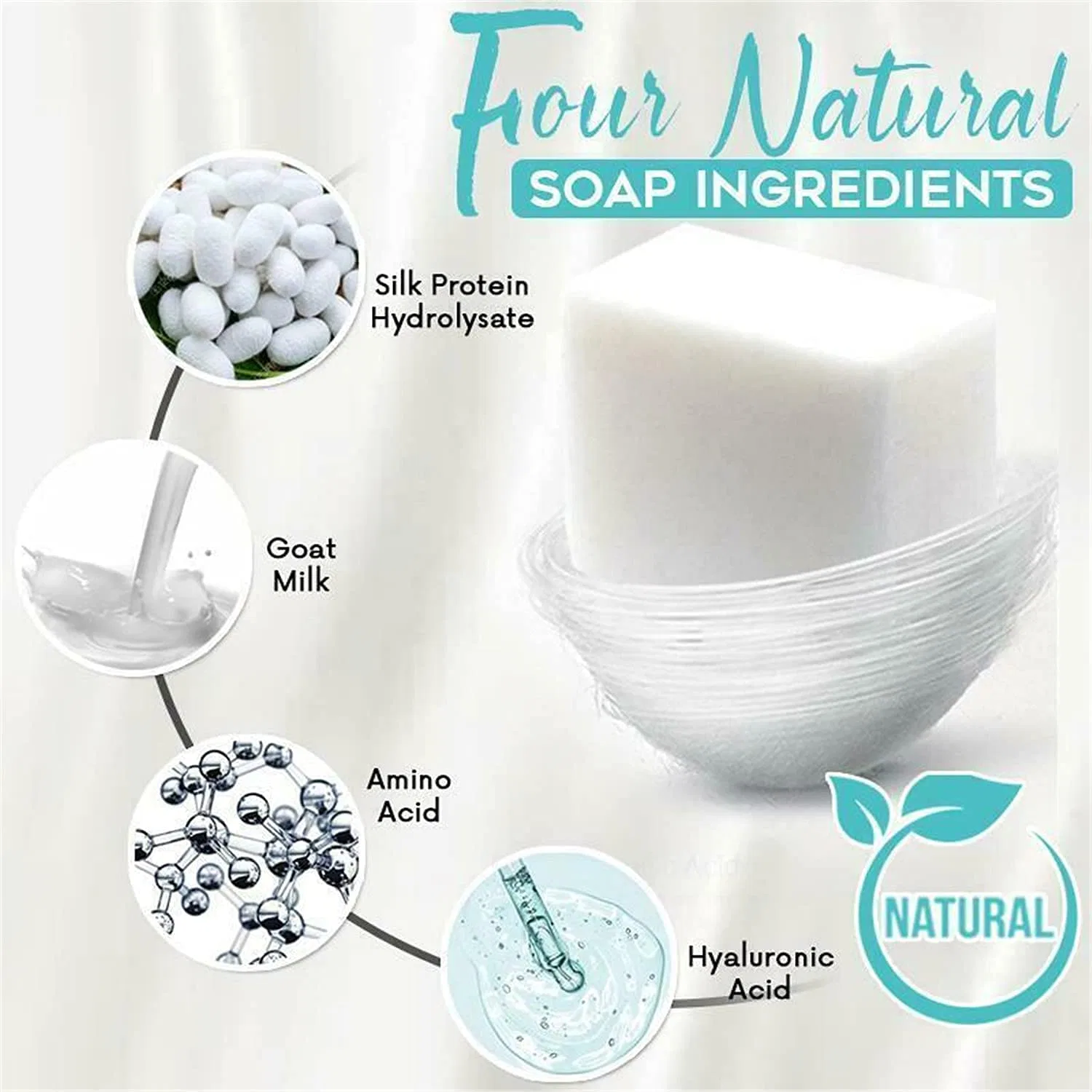 Мыло Silk Protein Skin Repair Soap, Nihexo, 100 г — фото 3