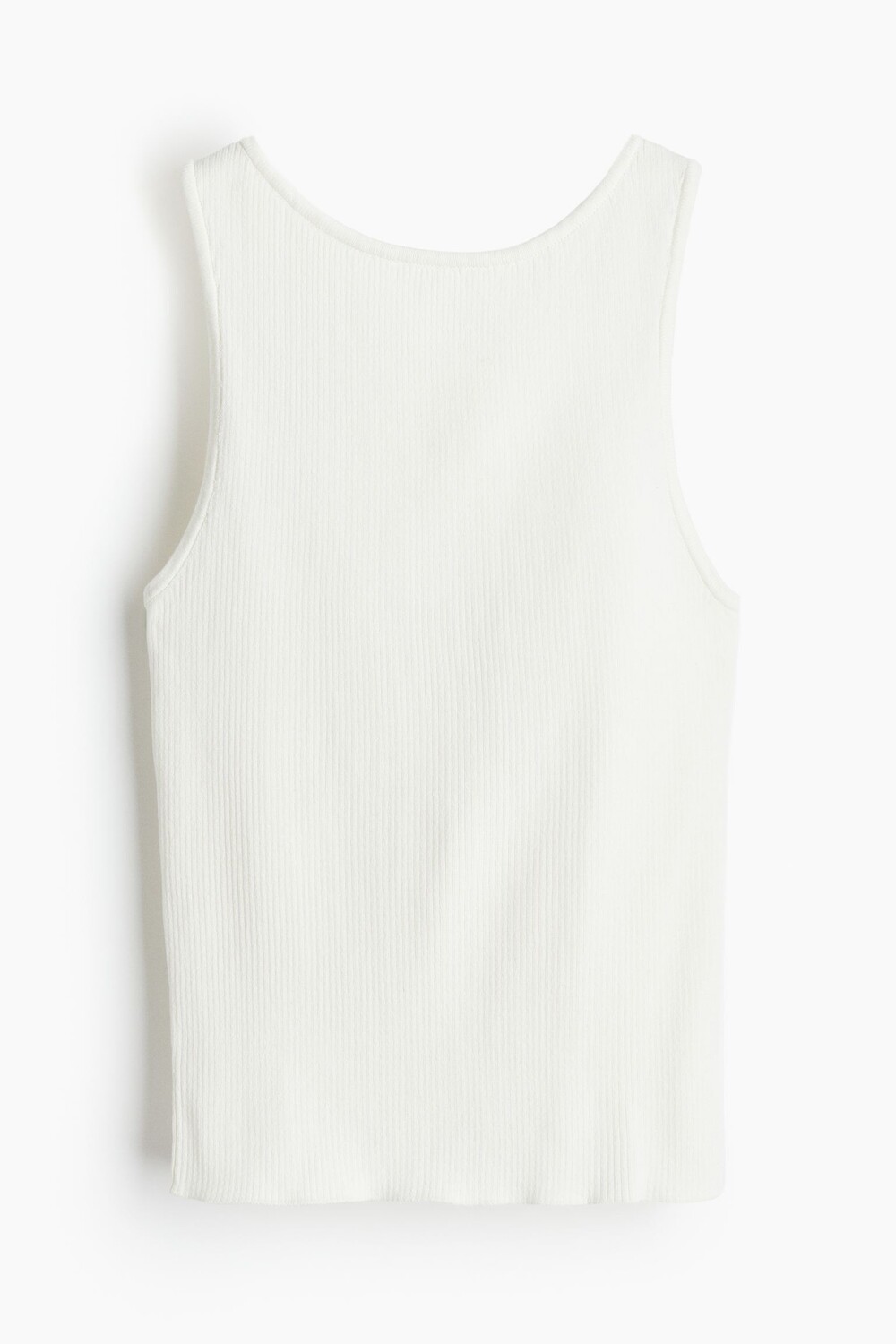 

Топ H&M Rib-knit Cross-back Sleeveless, кремовый