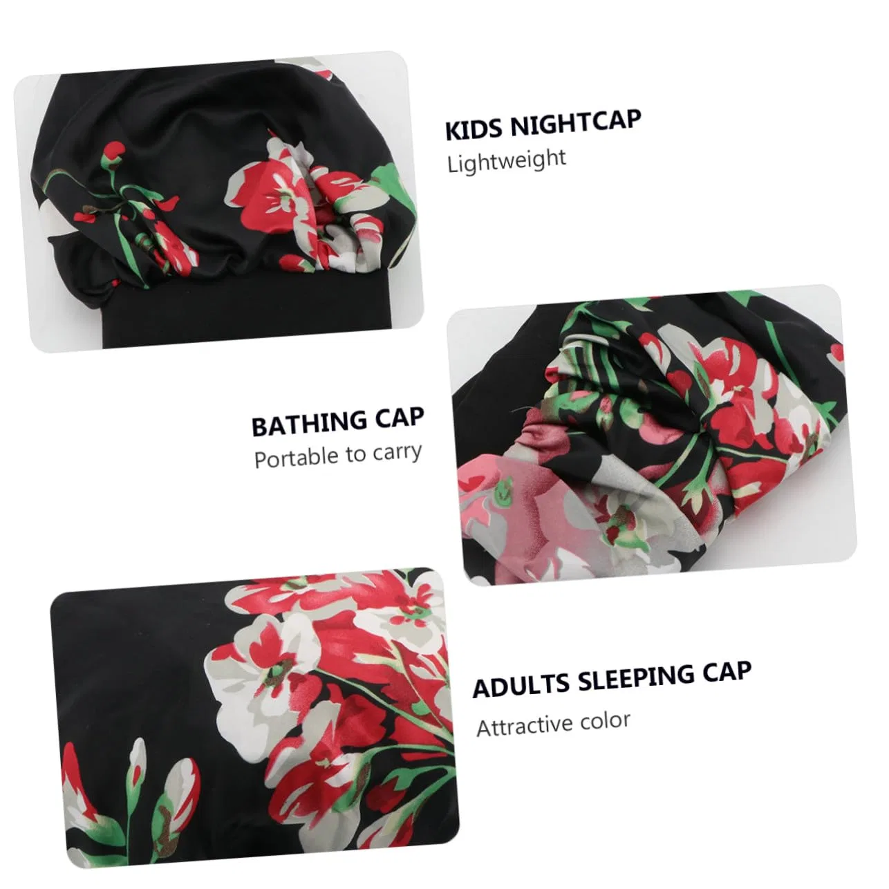 Шапочка для душа Elastic Sleep Cap, VALICLUD, Black — фото 2