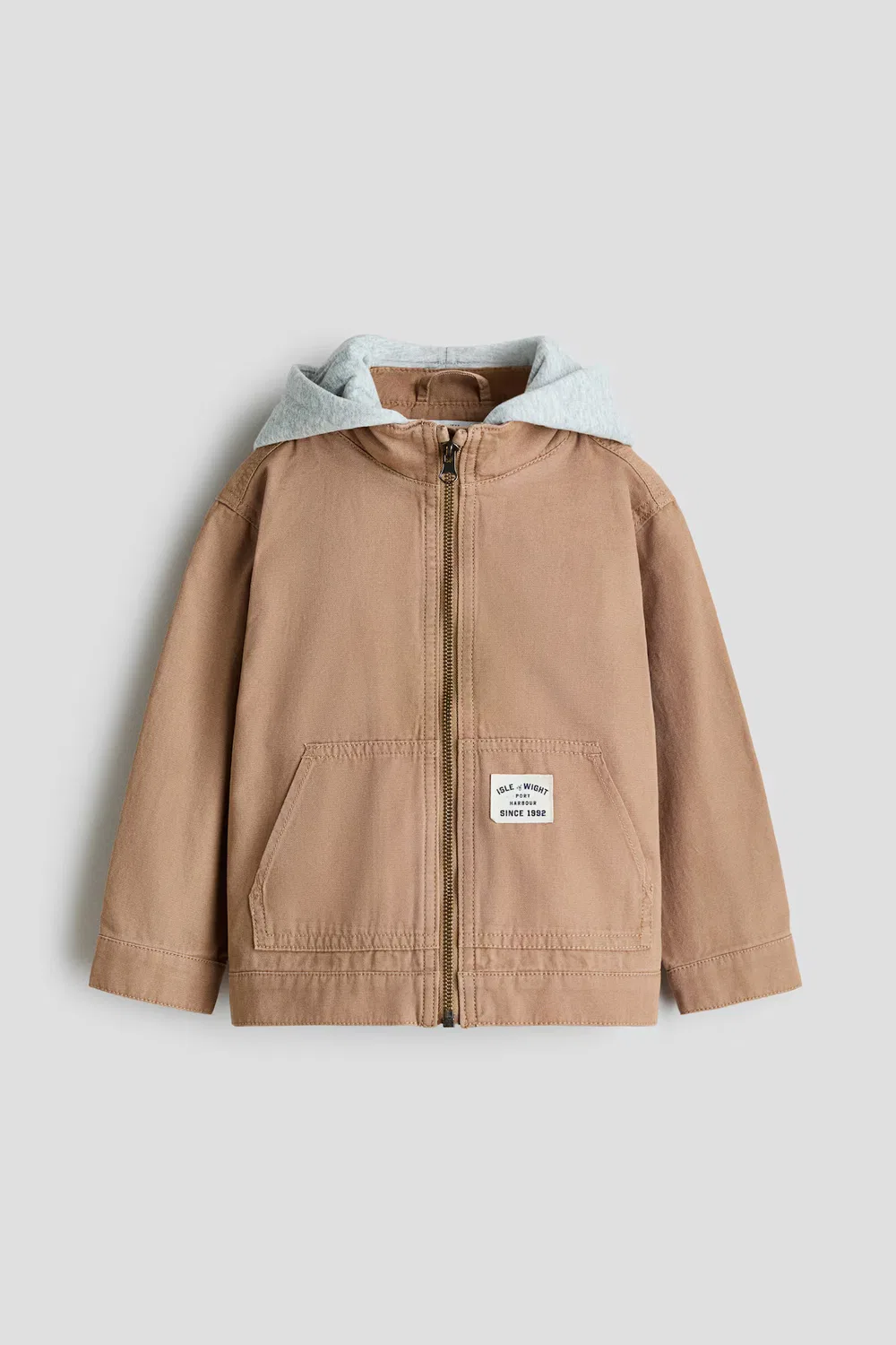 Куртка из парусины с капюшоном H&M, Dunkelbeige