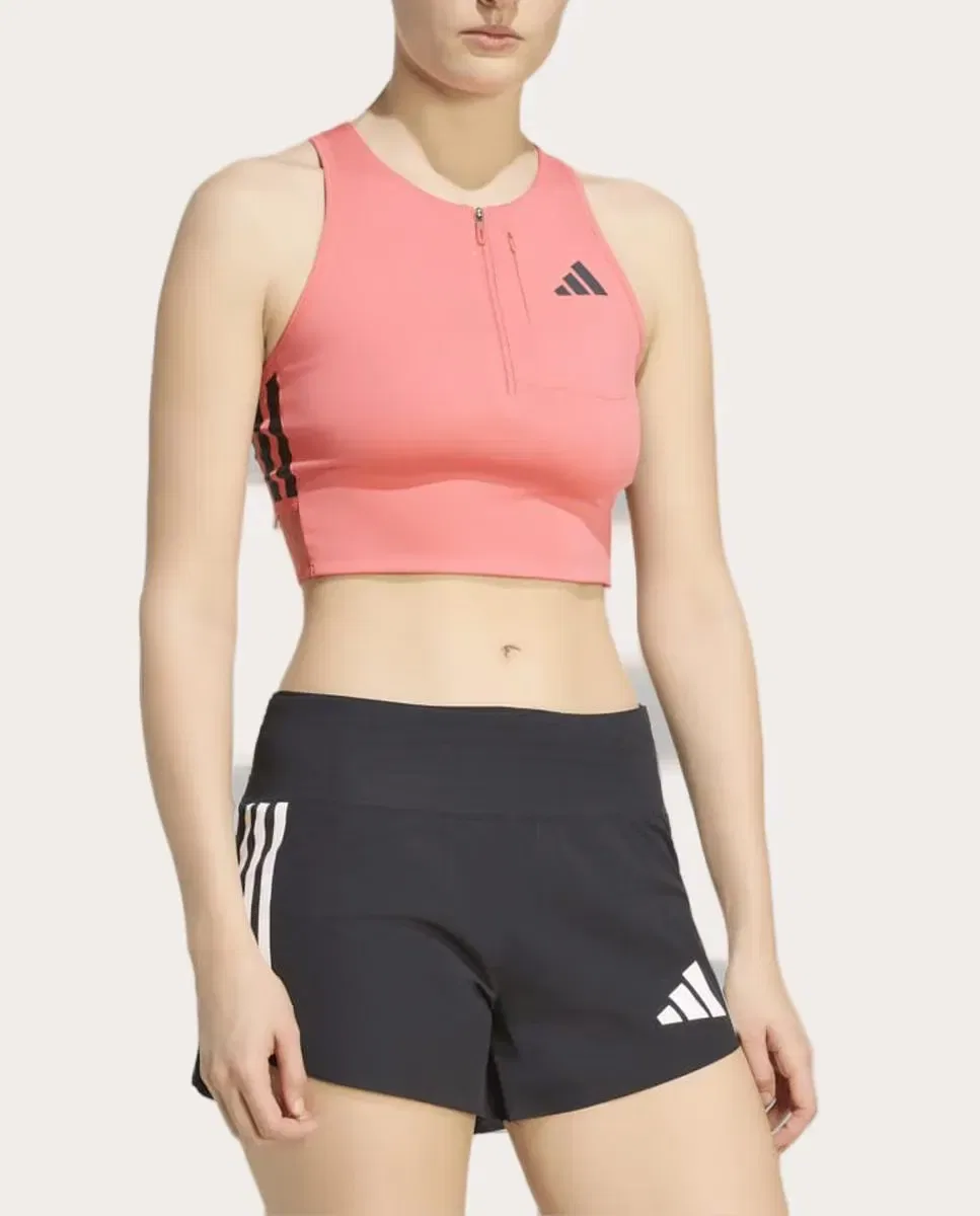 Женская футболка из полиэстера с эластаном Adizero Train For Races adidas, Pink