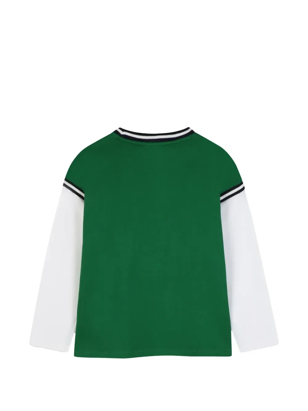 Футболка с многослойными рукавами и графичным принтом Kenzo Kids, зеленый — фото 2