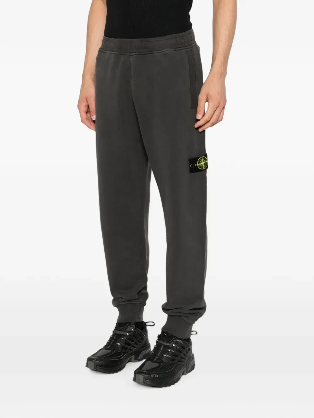 Спортивные штаны с нашивкой-логотипом Stone Island, серый — фото 3