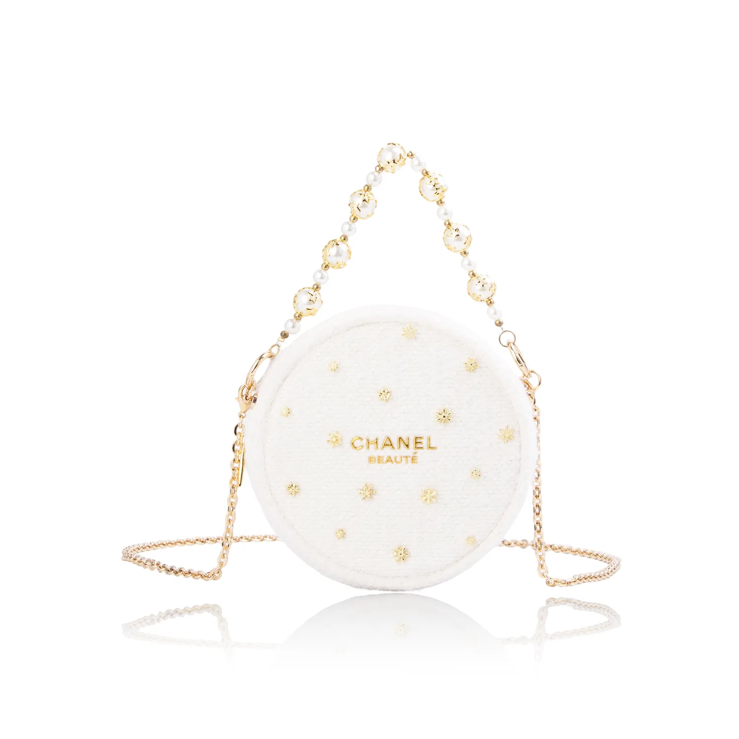 Женская косметичка с принтом Pudding Bloom Starry Dew Glow CHANEL, Black