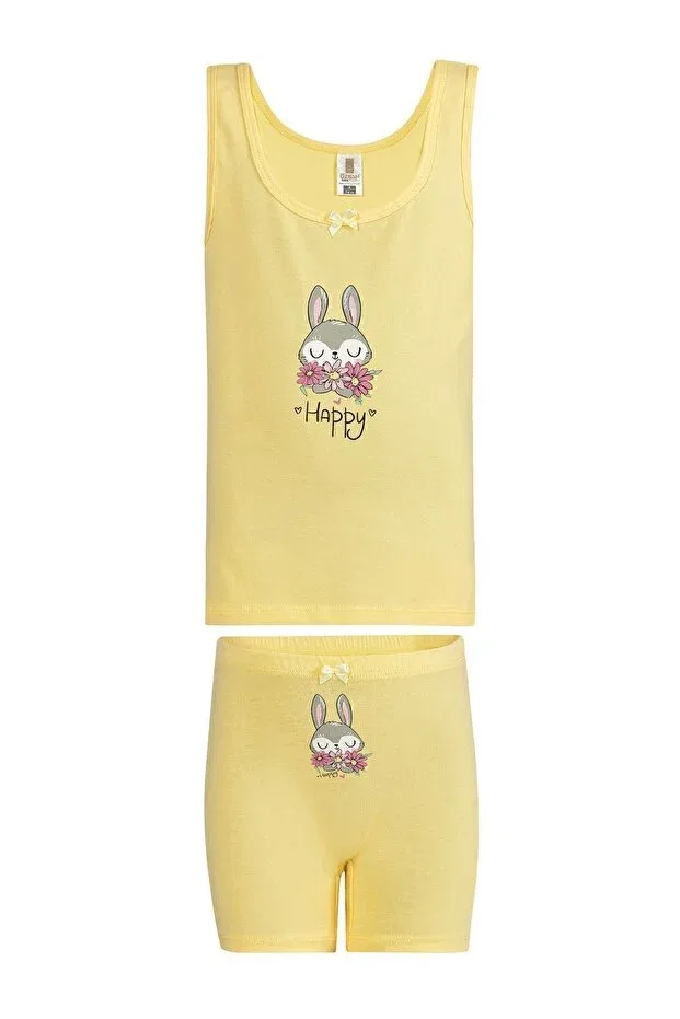 Детский комплект нижнего белья для девочек хлопковый Özkan Underwear, Yellow