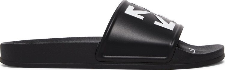 

Сандалии Off-White Logo Print Slide Black White, черный