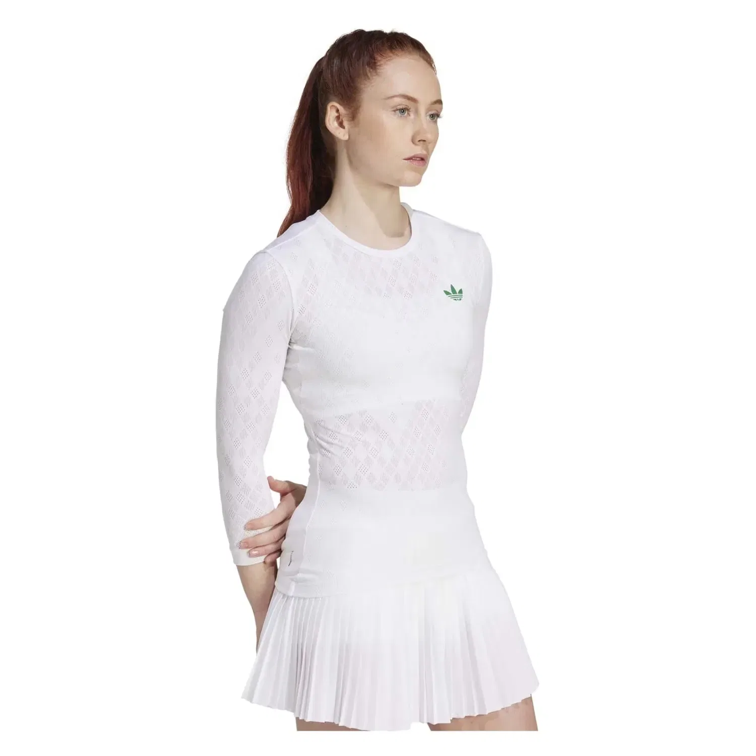 Женская футболка для тенниса с принтом LDN 3/4 adidas, Blanco — фото 2