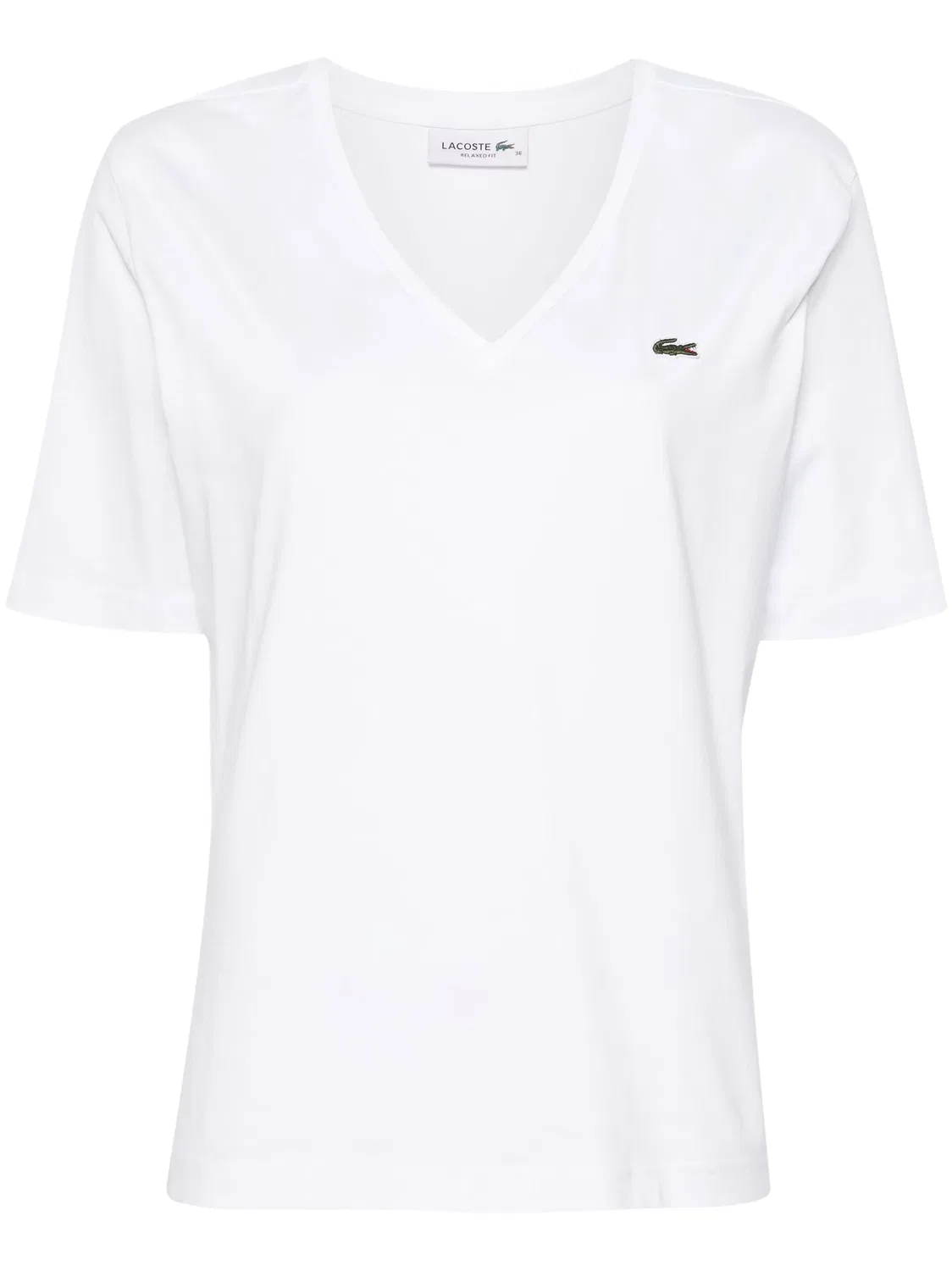 Футболка с вышитым логотипом Lacoste, белый