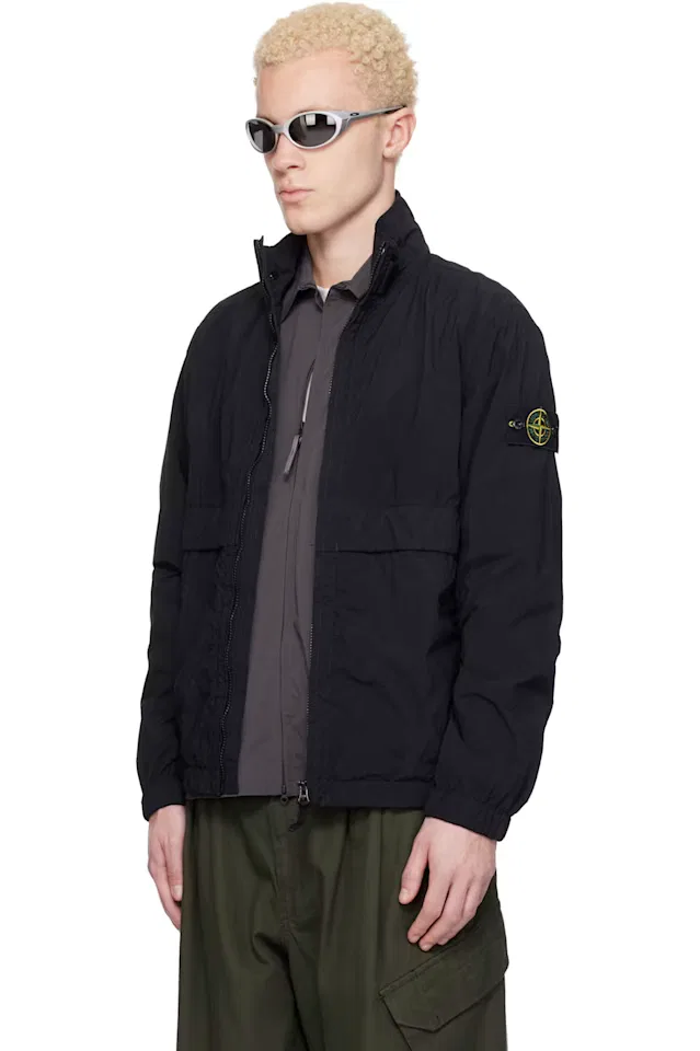Черная куртка из нейлона smerigliato-tc Stone Island — фото 4