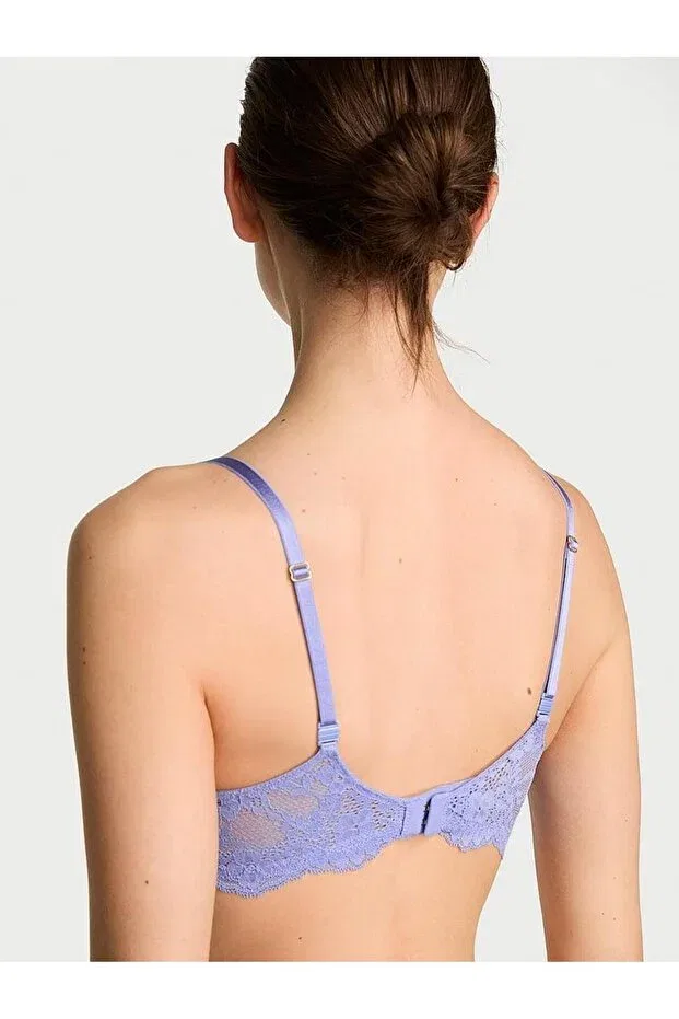 Женский бюстгальтер кружевной Wicked unpadded lace balconette bra Victoria'S Secret, Lavender — фото 2