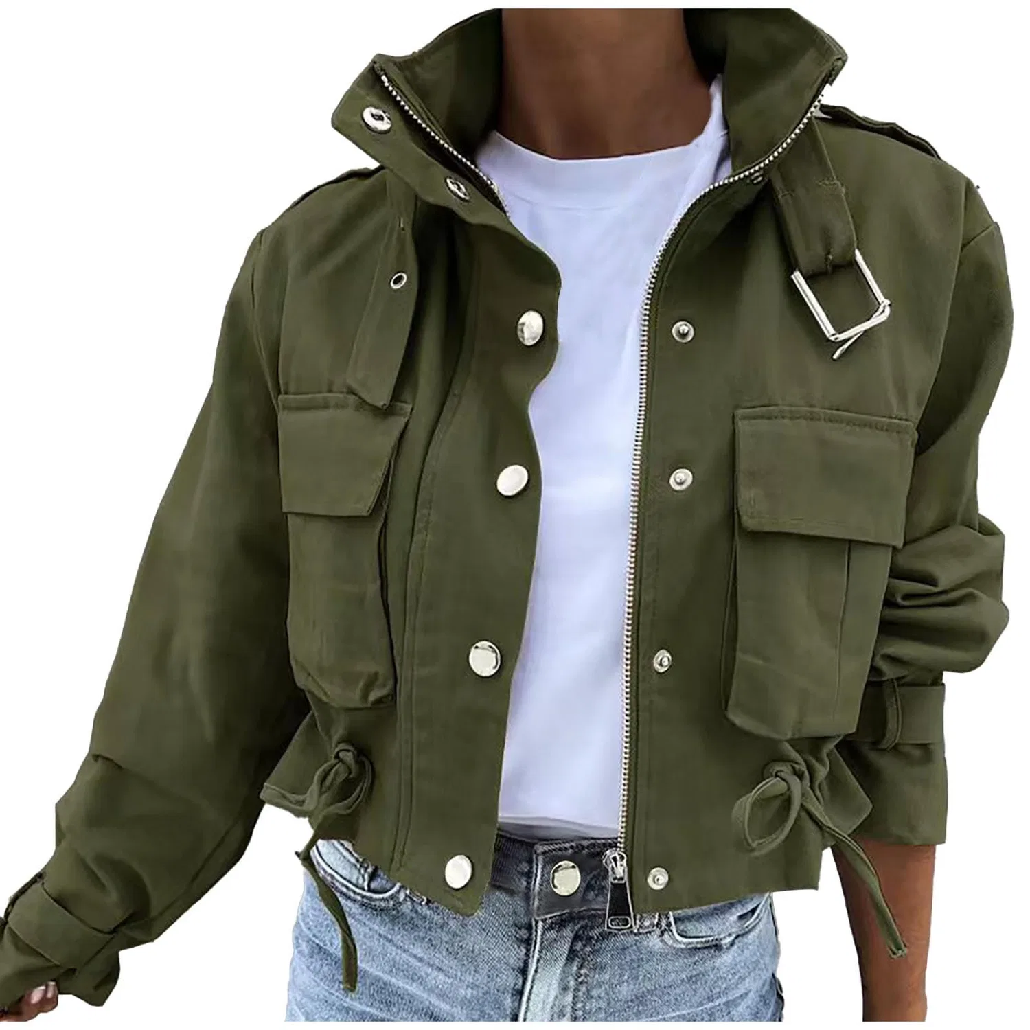Женское зимнее пальто с принтом Winter Work Jacket, Dark Green