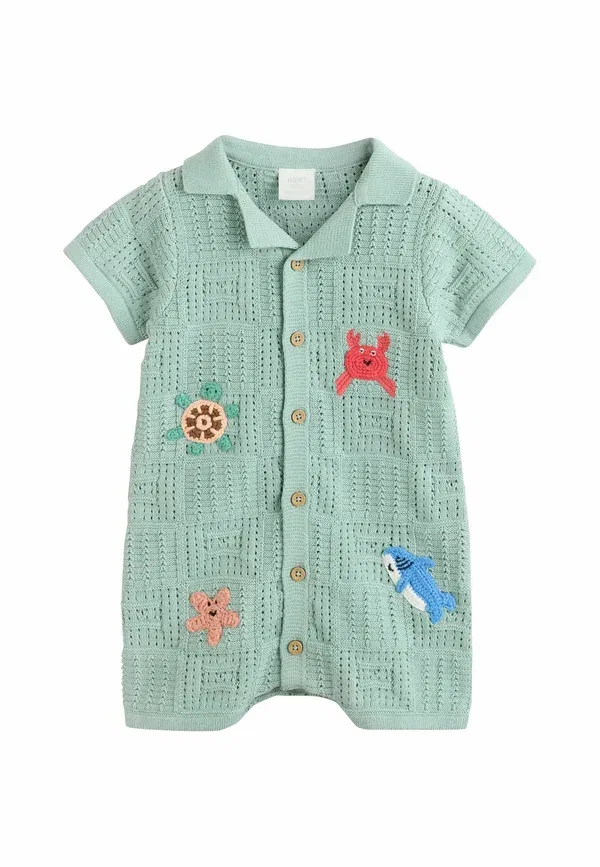 Комбинезон с вышивкой Jumpsuit Next, Green Sea Characters, зеленый