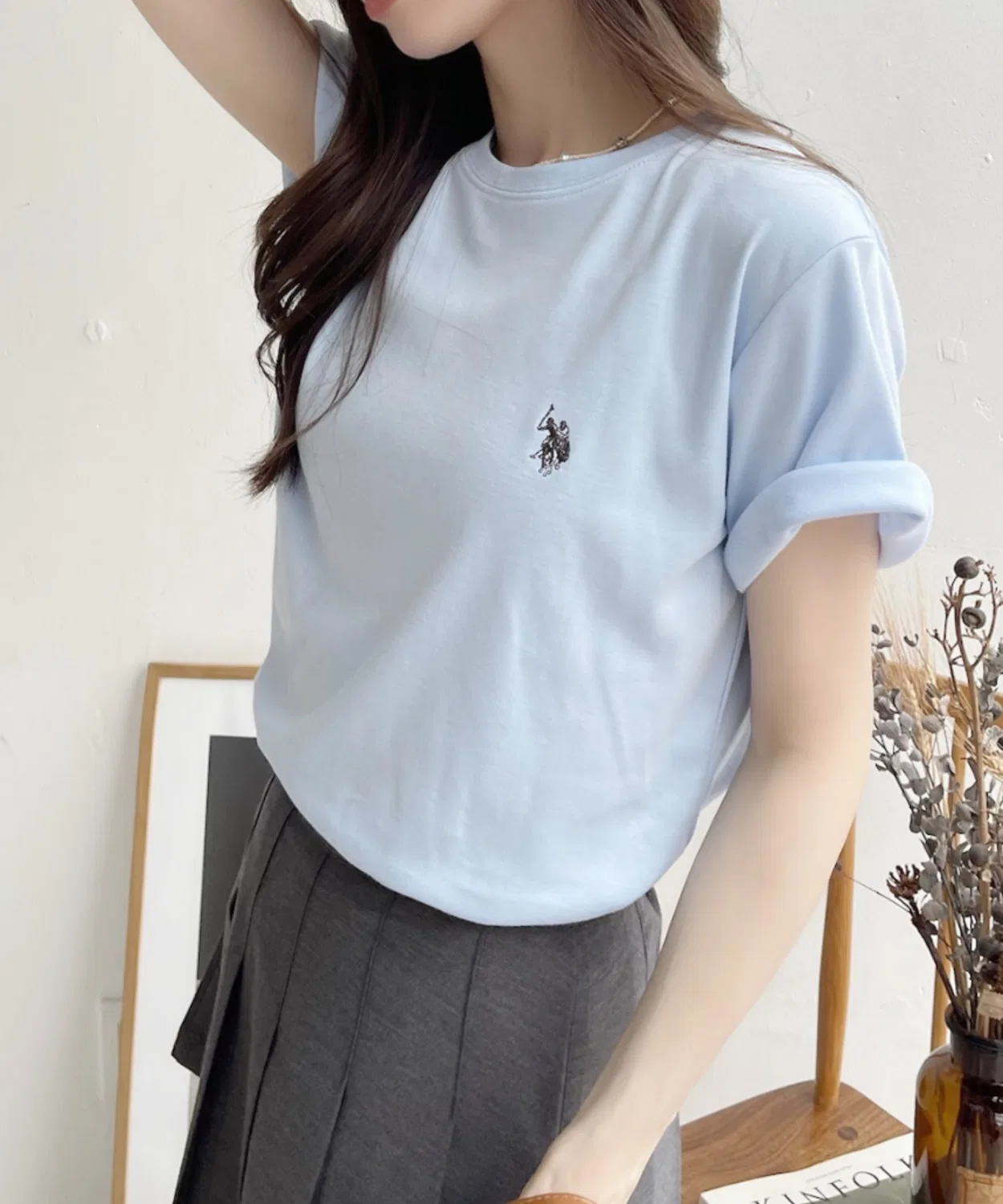 Женская футболка с длинным рукавом гладкая U.S. POLO ASSN., Black — фото 3