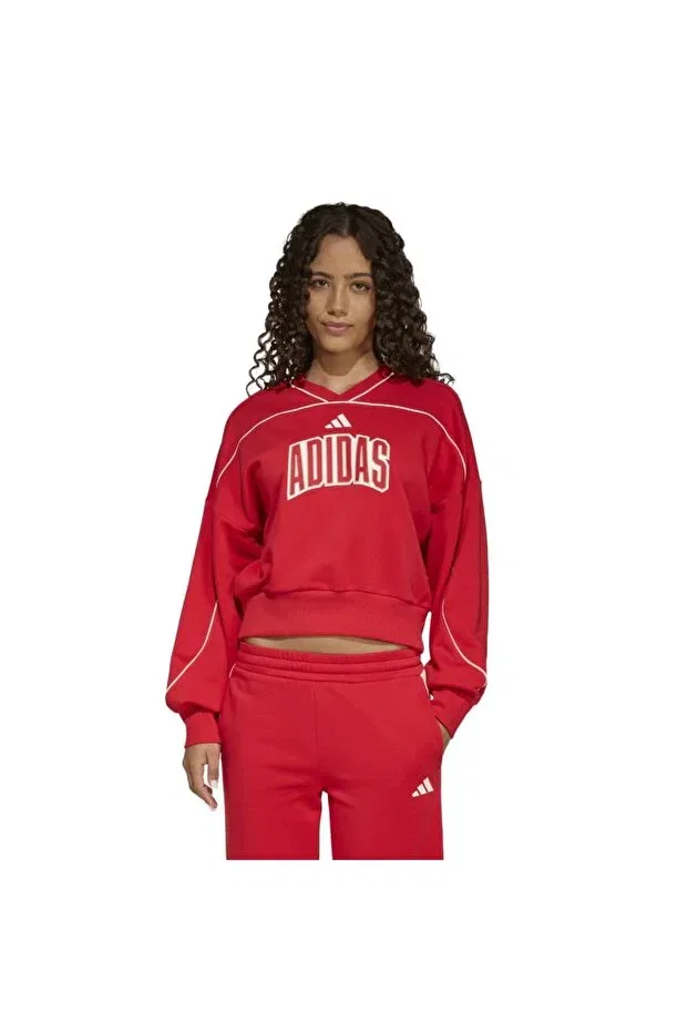 Детские спортивный свитшот для девочек с принтом Adidas, Purrub Owhite