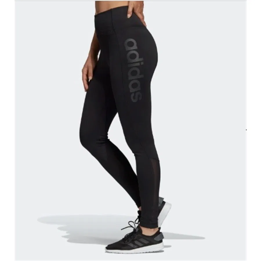 Женские леггинсы с высокой посадкой adidas D2M LO HR LT, Черный — фото 2