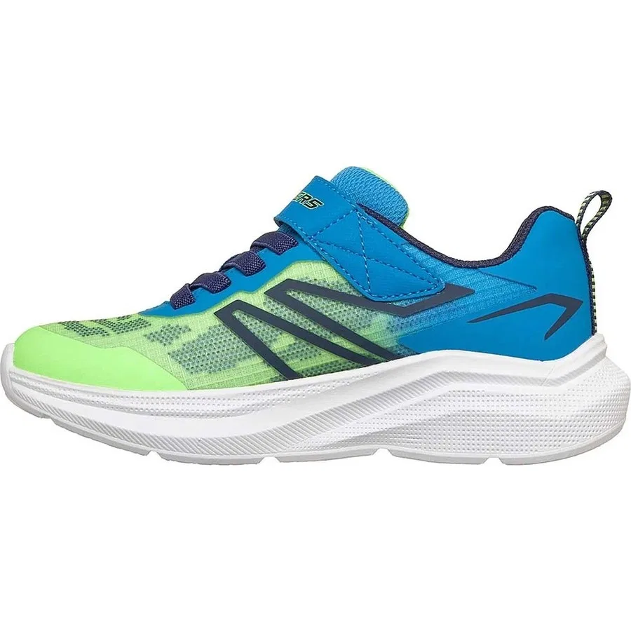 Кроссовки с сетчатым верхом Skechers Microspec Velocity, Синий/Неоновый зеленый — фото 4