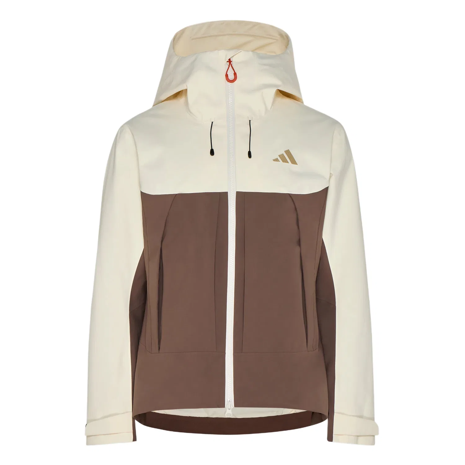 Женская ветровка с капюшоном Terrex Windbreaker Adidas, Stratum Dark Earthy Brown/Ivory — фото 4