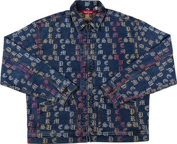 

Куртка Supreme Gradient Jacquard Denim Work Jacket 'Blue', синий