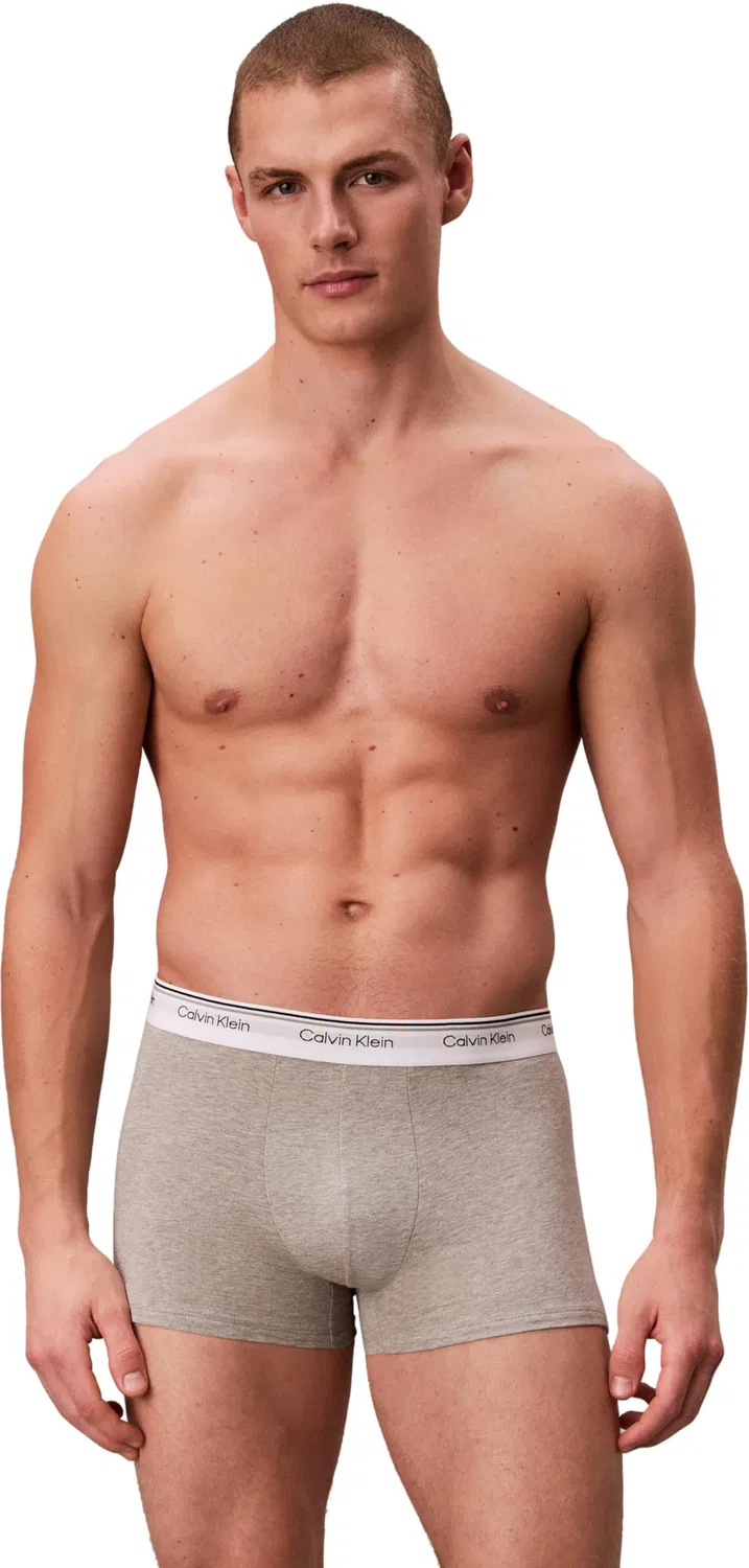 Мужские боксеры с логотипом Calvin Klein, комплект из 3 штук, Grey, Black, Red — фото 3