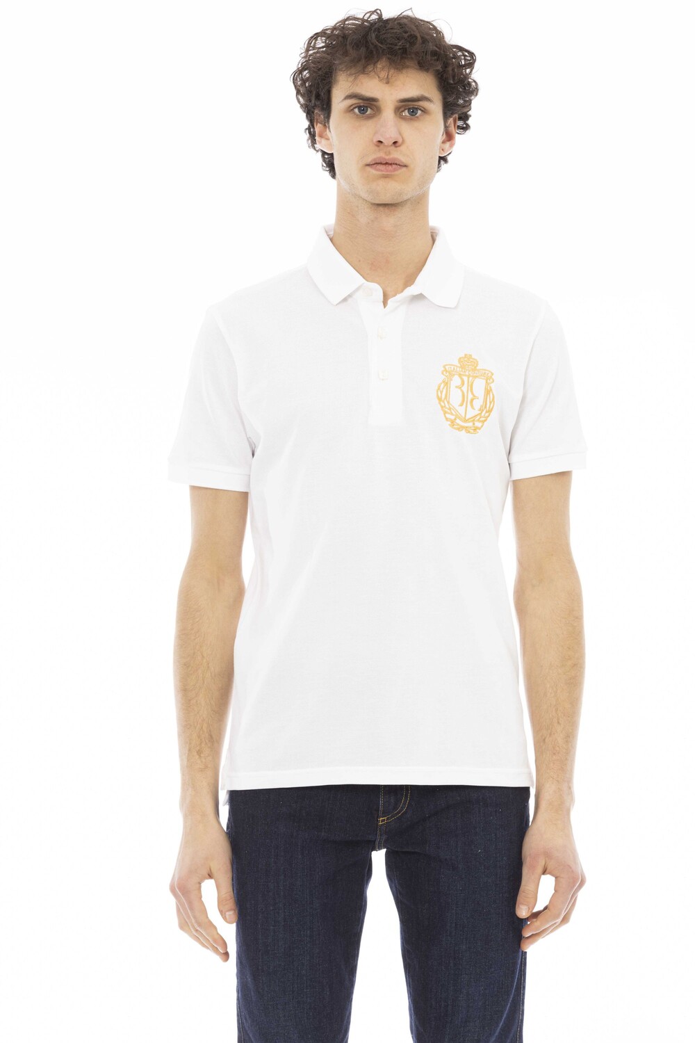 

Рубашка-поло Billionaire S/s Crown Embroidery, белый/золотой
