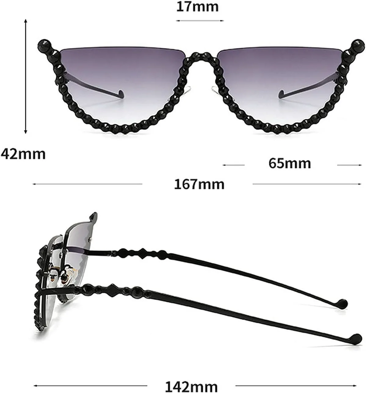 

Солнцезащитные очки COTIA «Кошачий глаз» с бриллиантами, женские, уникальные, со стразами, полуободковые, с градиентным переходом цвета, модные очки в полуоправе, Red