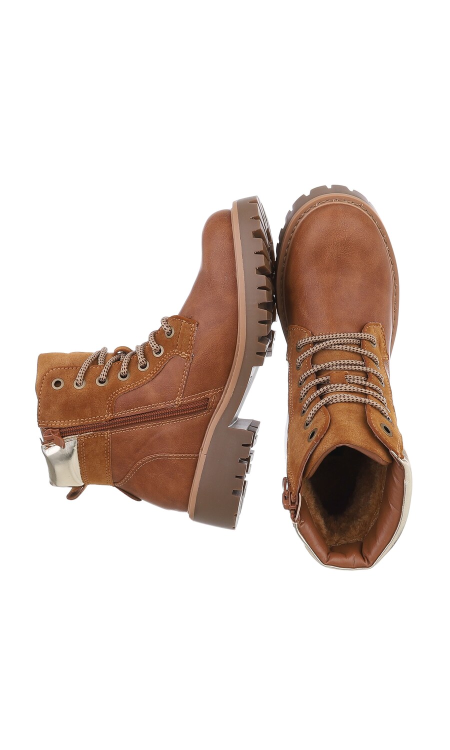 Ботильоны на шнуровке Ital-Design Lace-Up Ankle Boots, карамельный — фото 2