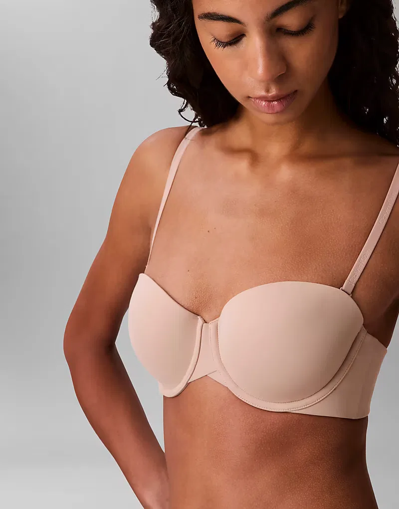 Бюстгальтер без бретелей Calvin Klein Perfect Fit, бежевый