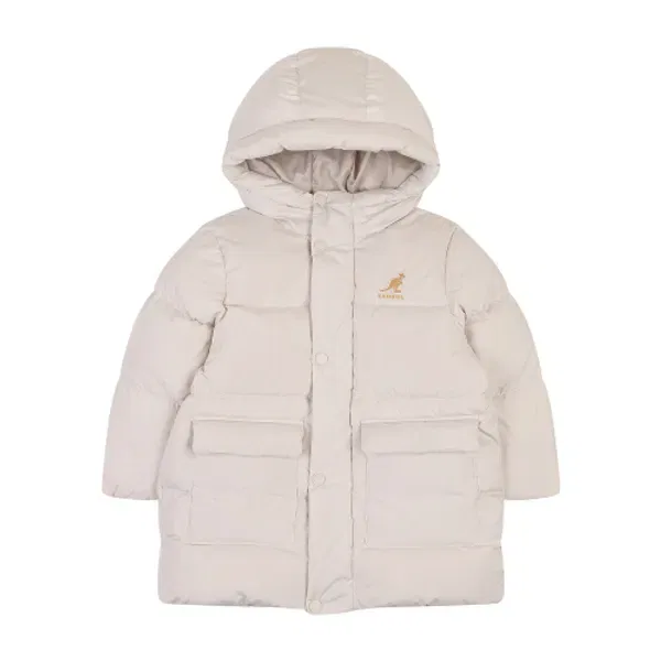 Пуховик мид даун Keeper Heavy Mid Down Jumper rd 0004, Kangol Kids, айвори
