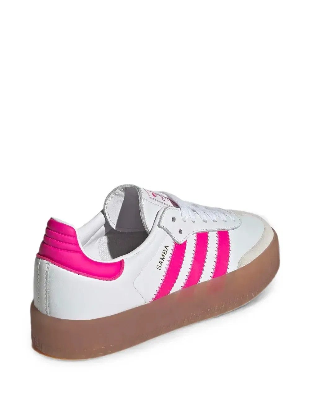Кроссовки Samba на платформе Adidas Kids, белый — фото 2