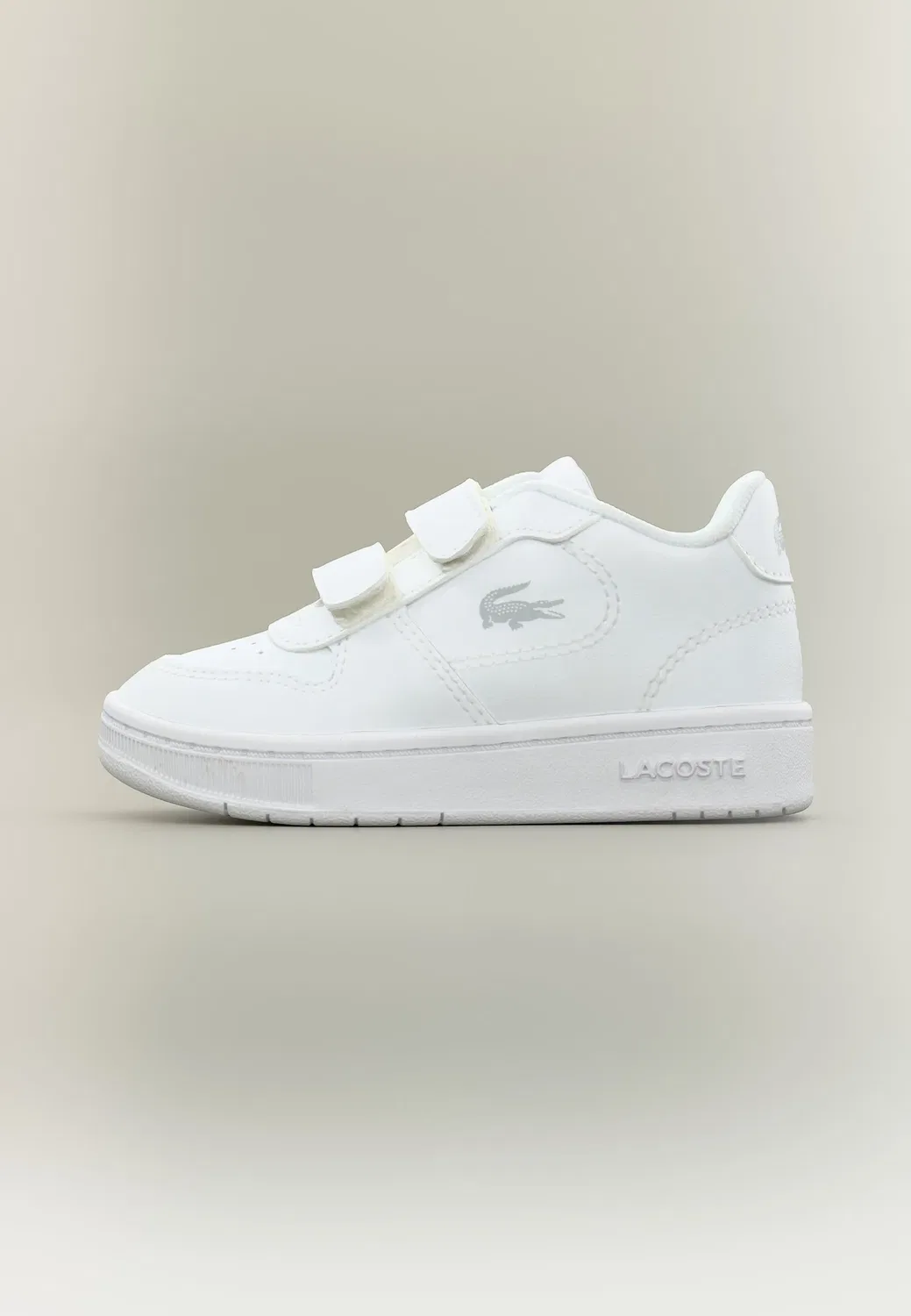Детские кроссовки на липучках, унисекс Lacoste, White