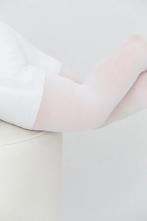 Детские колготки для девочек с рюшами Mycro 50 Daymod, White — фото 2