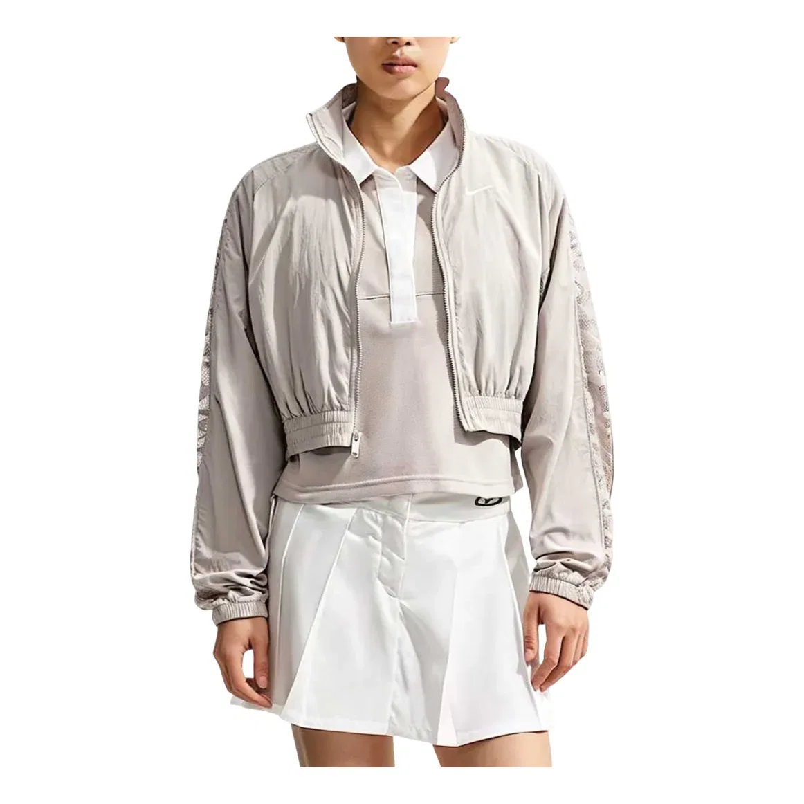 Женская куртка Cropped Lace Track Jacket 'Cream II White' Nike, Cream Ii/White