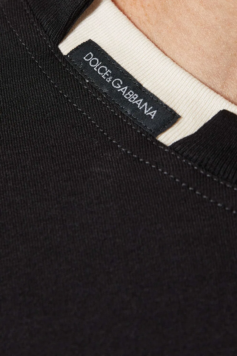 Футболка с коротким рукавом с логотипом Dolce & Gabbana, черный — фото 4
