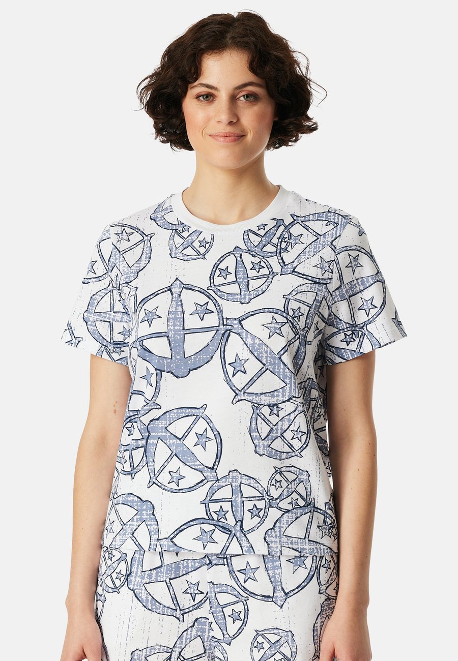 

Футболка Schiesser Print T-shirt, Mehrfarbig/Off-White, Белый, Футболка Schiesser Print T-shirt, Mehrfarbig/Off-White