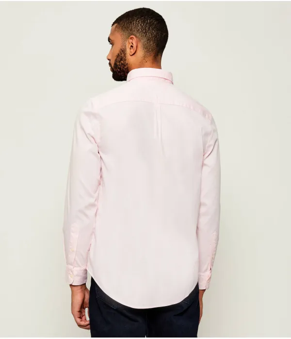 Рубашка Добби Slim fit Tommy Hilfiger, розовый — фото 4