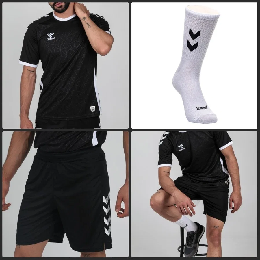 Спортивный комплект Dream из 3 предметов с футболкой, шортами и носками, Hummel, Красный