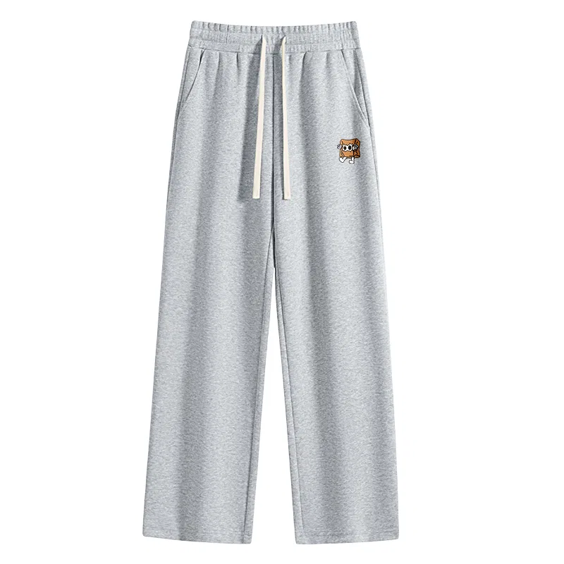 Детские прямые брюки хлопковые свободные Tonlion, Heather Grey