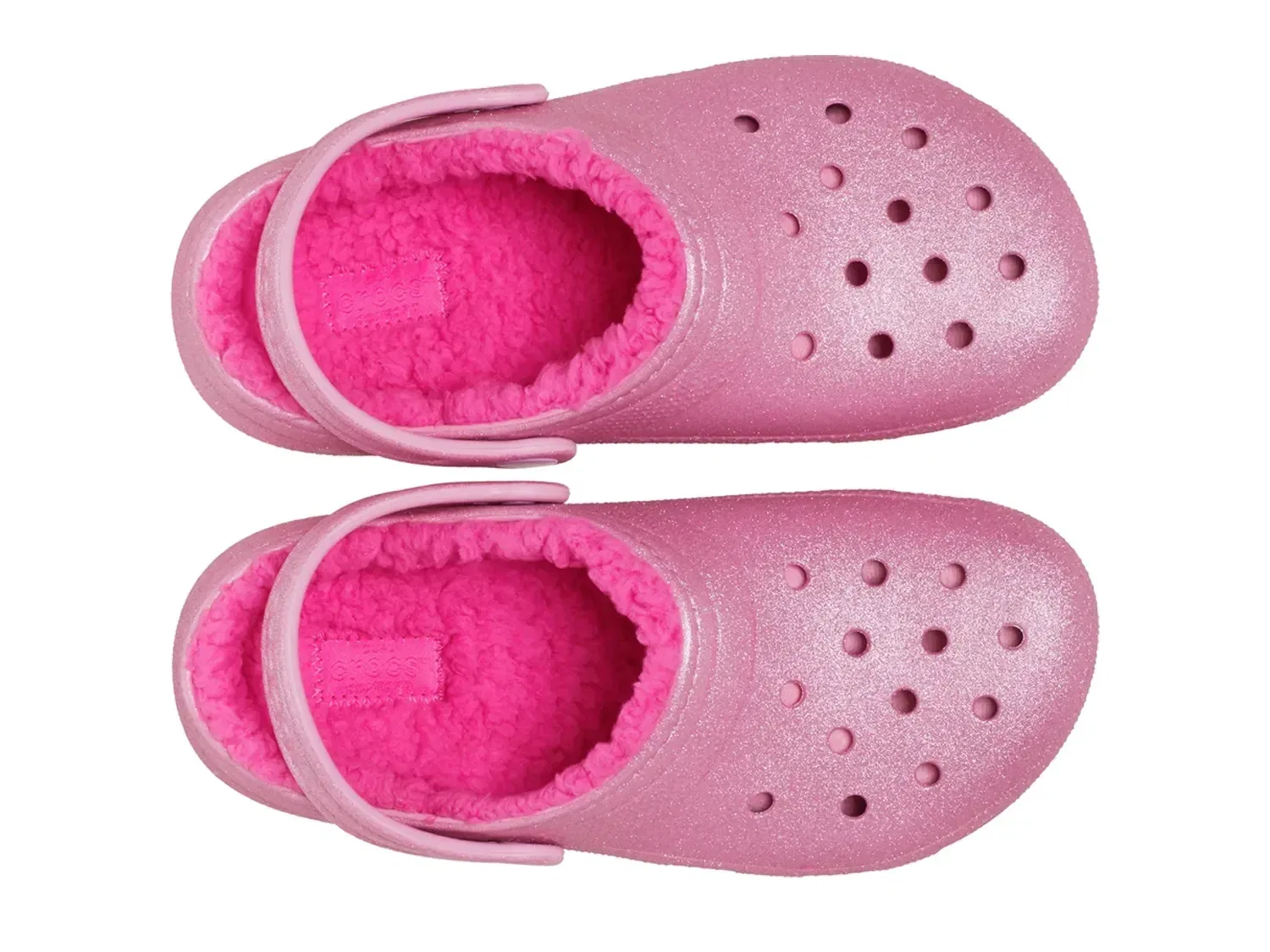 Клоги Classic Lined Glitter Crocs, розовый — фото 4