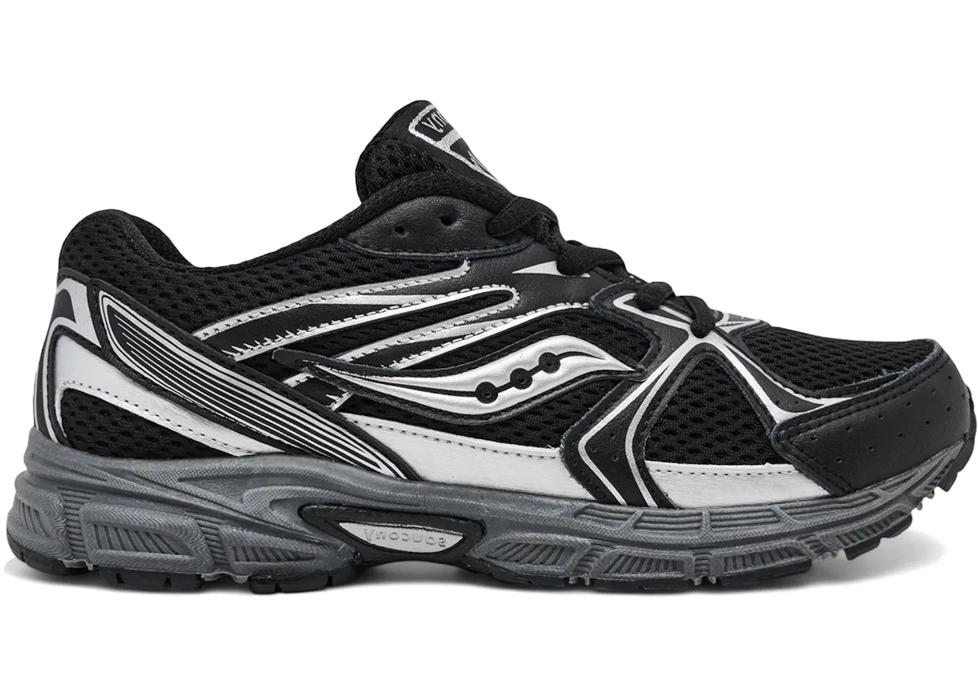 Детские кроссовки Lifestyle с повседневным дизайном Saucony Ride Millenium, Black Metallic Silver