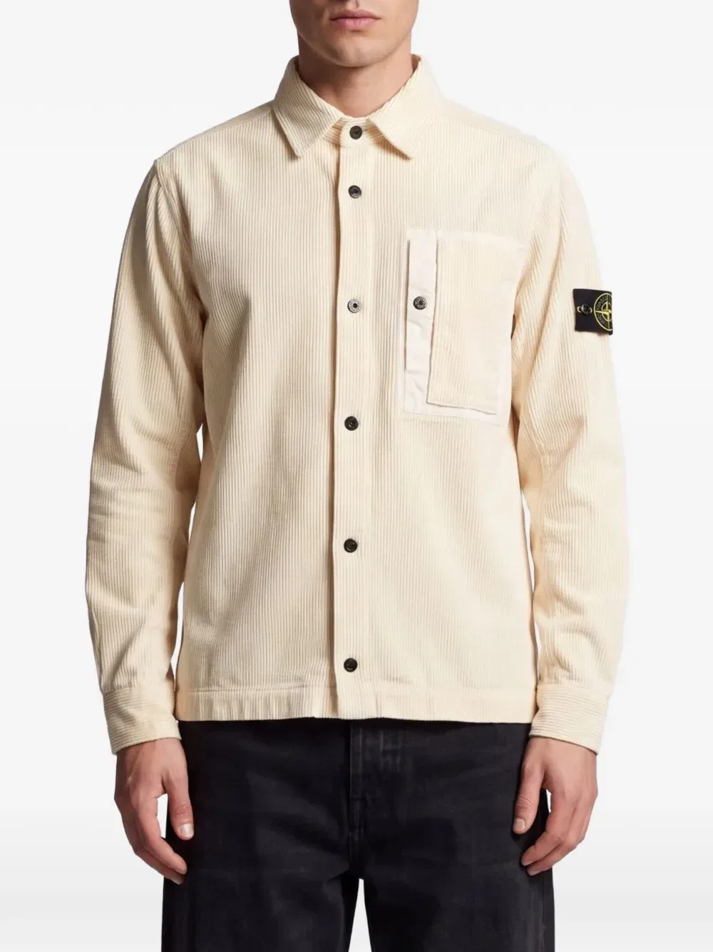 Вельветовая рубашка 1200016 800 Stone Island, бежевый — фото 2