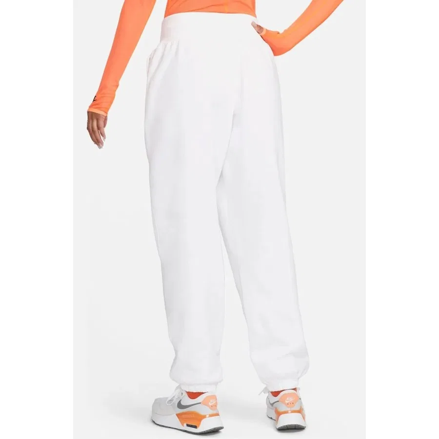 Женские спортивные штаны Nike Sportswear Phoenix Fleece Oversize High Rise, Бело-оранжевый — фото 2
