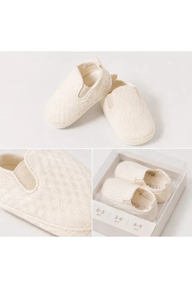 Детские пинетки для мальчиков без шнуровки Liliyum, Nude Color — фото 2