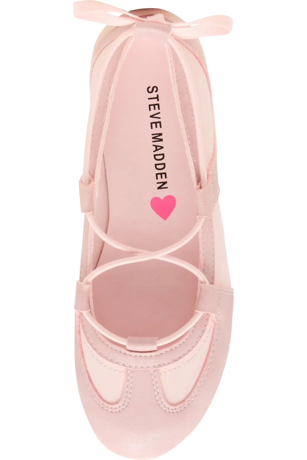 Кроссовки спортивные детские с балеринскими шнурками JMeara Steve Madden, Blush — фото 4