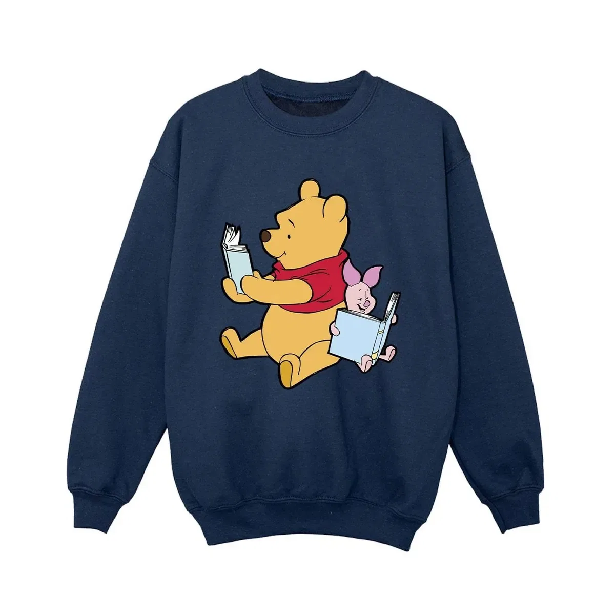 Свитшот с принтом Reading Winnie The Pooh, Navy